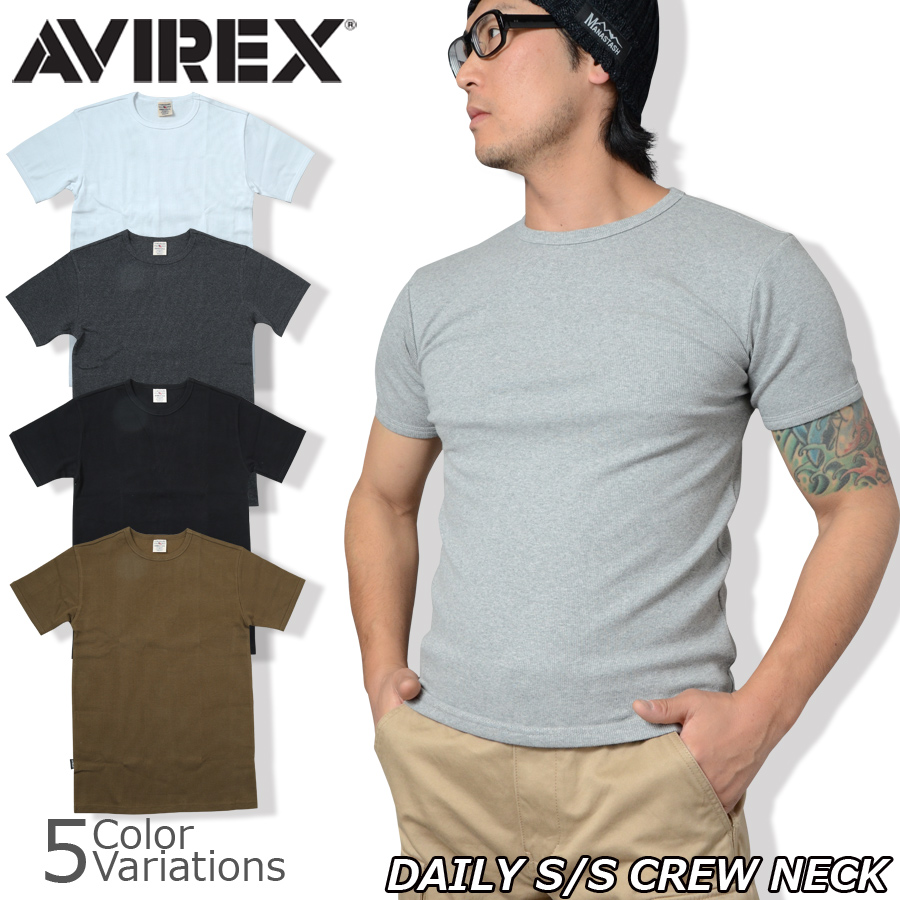AVIREX アヴィレックス デイリーショートスリーブ ヘンリーネック Tシャツ 6143504