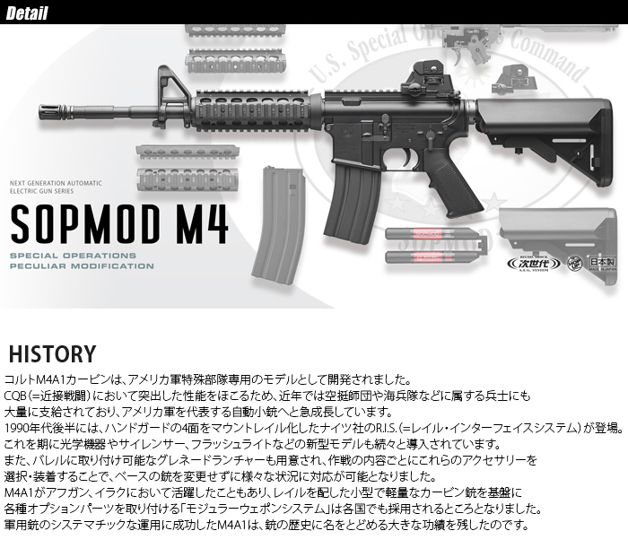 ミリタリーショップ専門店 SWAT | MARUI(東京マルイ) SOPMOD M4 